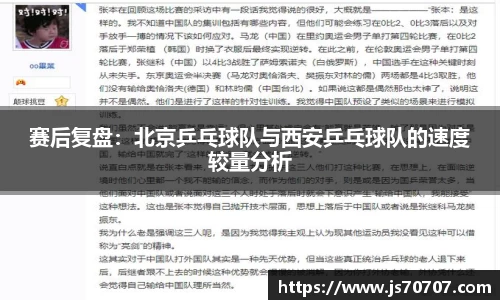 赛后复盘：北京乒乓球队与西安乒乓球队的速度较量分析