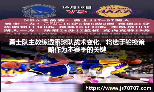 勇士队主教练透露球队战术变化，将选手轮换策略作为本赛季的关键
