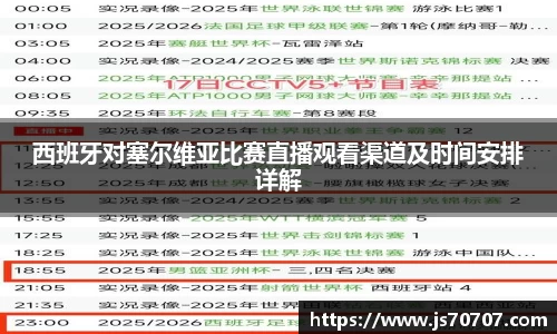 西班牙对塞尔维亚比赛直播观看渠道及时间安排详解